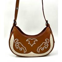 Bolsa country bordada de couro