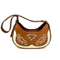 Bolsa country bordada de couro