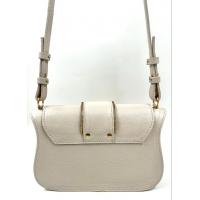 BOLSA TRANSVERSAL DE COURO LEGITIMO OFF-WHITE